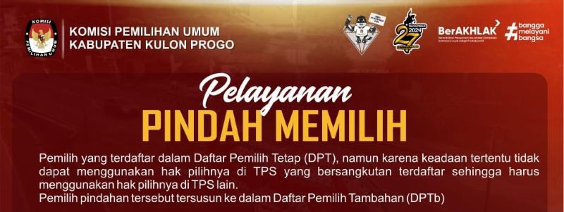 PELAYANAN PINDAH MEMILIH UNTUK PILKADA KULON PROGO 2024